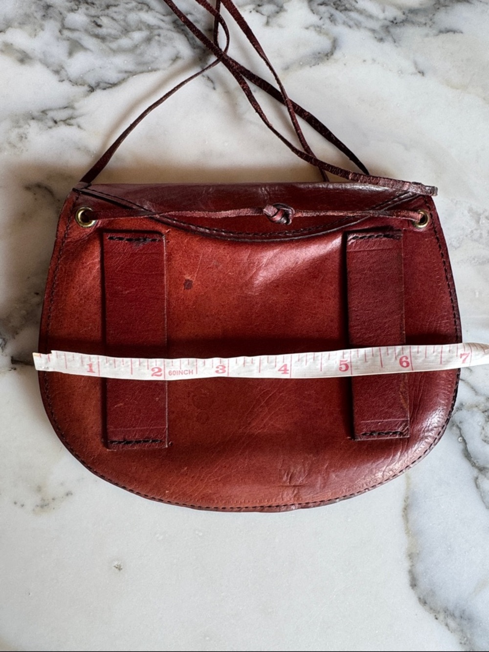 Vintage Leather Crossbody Purse Bag - Picture 3 of 11